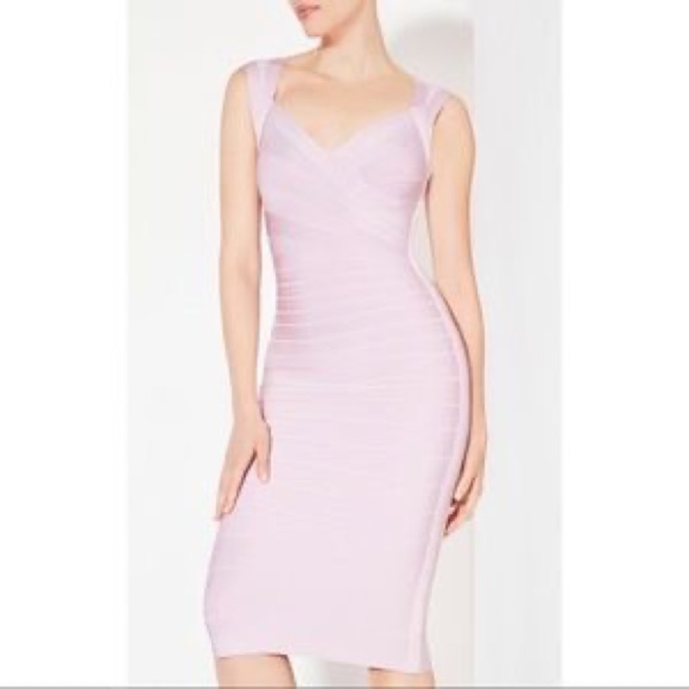 Herve Leger Pink Dress